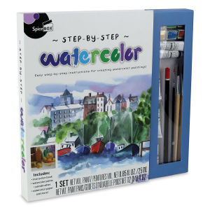 SpiceBox Master Class Step By Step Watercolor Kit (Front of packaging)