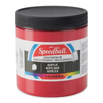 Open in modal - Speedball Permanent Acrylic Screen Printing Ink - Dark Red, 8 oz