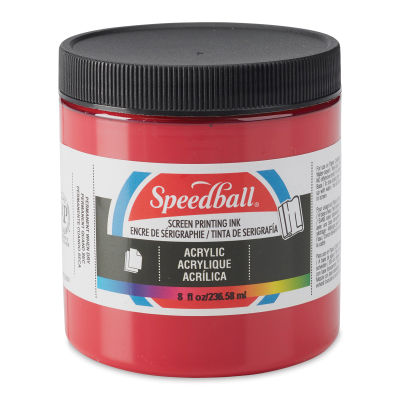 Speedball Permanent Acrylic Screen Printing Ink - Dark Red, 8 oz