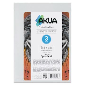 Open in modal - Akua Printmaking Plates - 5" x 7", Pkg of 3, label shown