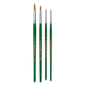 Open in modal - Blick Economy Short Handle Sable Brush Set - Round, 1/2/4/6, Set of 4