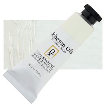 Open in modal - Shiva Signature Artist Oil Color - Transaprent Marble White, 1.25 oz Tube and swatch