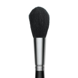 Silver Brush Black Goat Silver Mop Brush - Round, Size 20, Short Handle (close-up)
