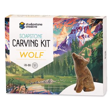 Open in modal - StudioStone Creative Soapstone Wolf Carving Kit