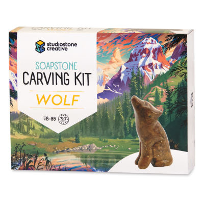 StudioStone Creative Soapstone Wolf Carving Kit