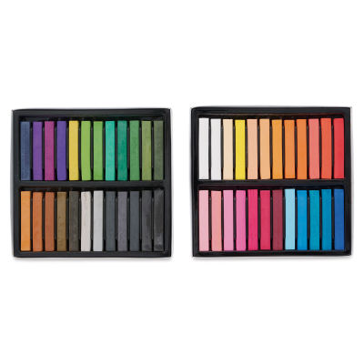 Sargent Art Square Chalk Pastels - Assorted Colors, Set of 48 (set contents)