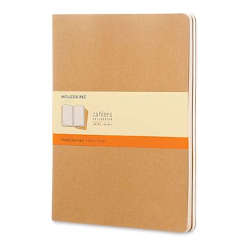 Open in modal - Moleskine Cahier Journals - 9-3/4" x 7-1/2'', Ruled, Kraft, Pkg of 3