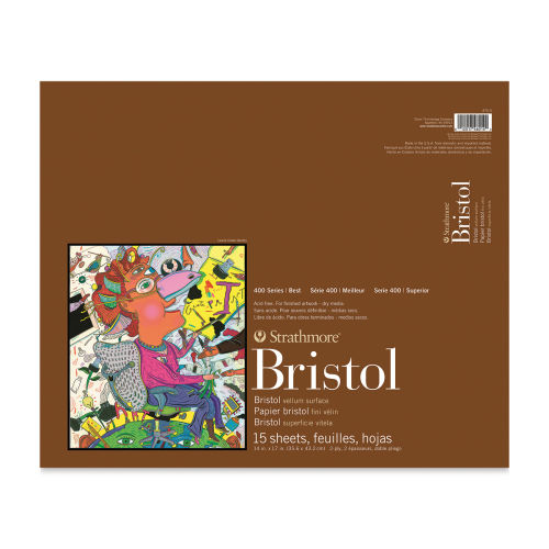 Strathmore Bristol Pad - 14 x 17, 2 Ply, Vellum, 15 Sheets