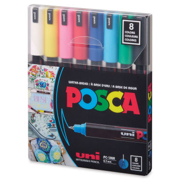 Uni Posca Paint Marker - White, X-Fine, Bullet Tip, 0.7 mm