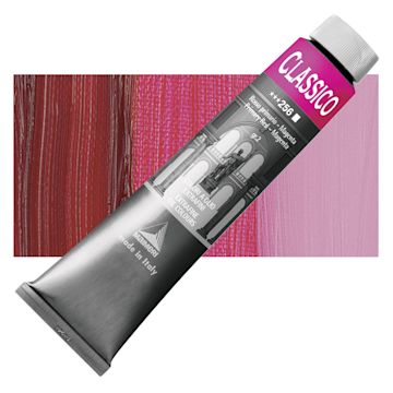 Open in modal - Maimeri Classico Oil Color - Primary Red - Magenta, 200 ml tube and swatch