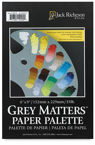 9 x 12 Paper for Paint Mixing Jack Richeson Grey Matters Paper Palette 50 Sheets 