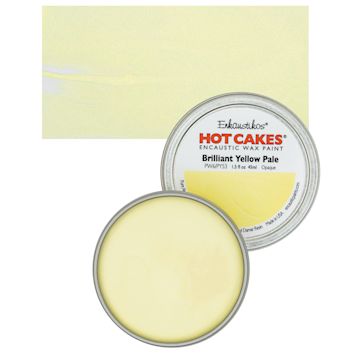 Open in modal - Enkaustikos Hot Cakes Encaustic Wax Paint - Brilliant Yellow Pale, 45 ml tin and swatch
