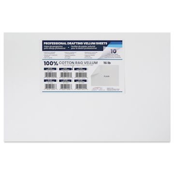 Open in modal - Pacific Arc Drafting Vellum Sheet Pack - 11" x 17", Pkg of 10, packaging