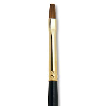 Open in modal - Silver Brush Renaissance Red Sable Brush - Bright, Long Handle, Size 1 close up