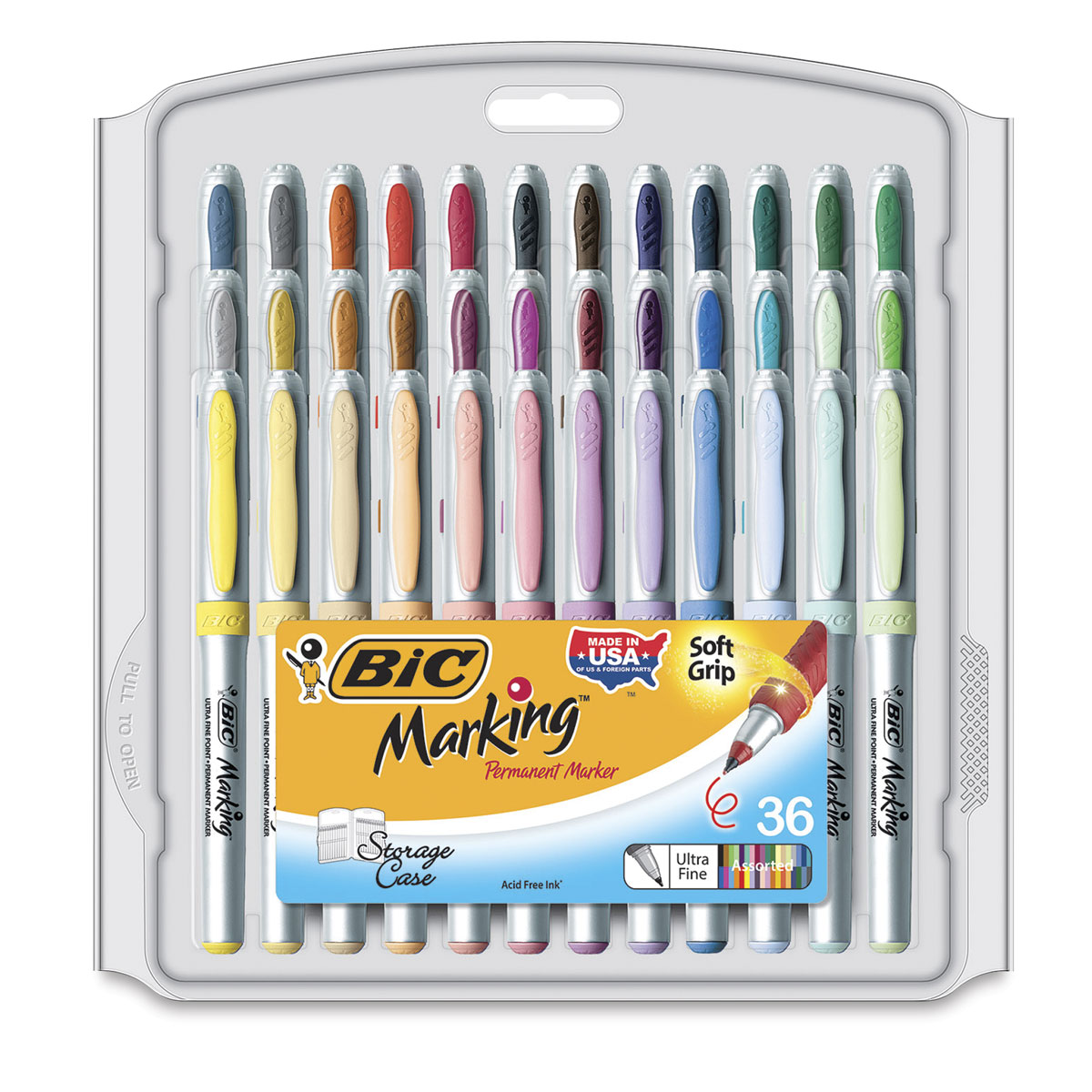 BIC Mark-It Permanent Markers, Fine Point, 8 Count Assorted Colors