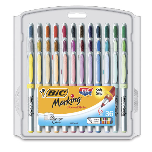 Bic Color Collection Marking Markers, Permanent, Ultra Fine, Happy Colors - 5 markers