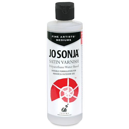 Jo Sonja's Polyurethane Varnish Satin, 8 oz bottle BLICK Art Materials