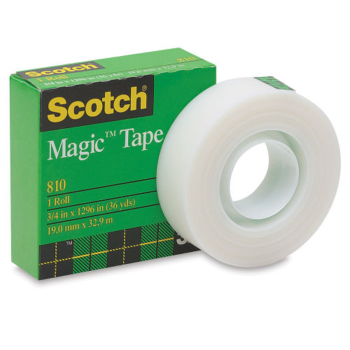 1/2x72 yds 3M Clear Scotch Tape, 3 Core, Single Roll