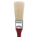 Dynasty Red-Letter White Bristle Brush - Extra Long Flat, Long Handle, Size 1"