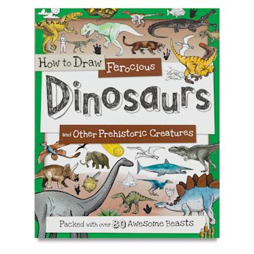 Open in modal - How to Draw Series - Front Cover of book How to Draw Dinosaurs