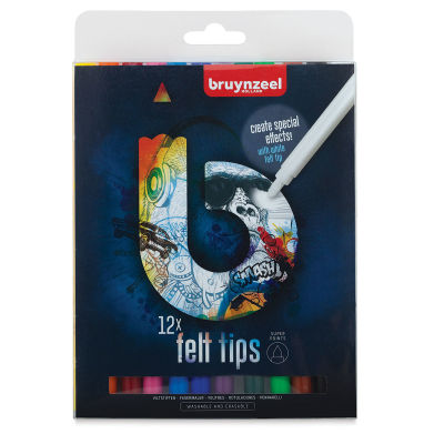 Bruynzeel Felt Tip Marker Set - Blue Packaging, Set of 12
