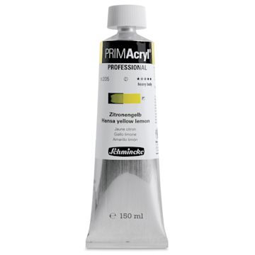 Open in modal - Schmincke Primacryl Professional Acrylic Paint - Hansa Yellow Lemon, 150 ml Tube