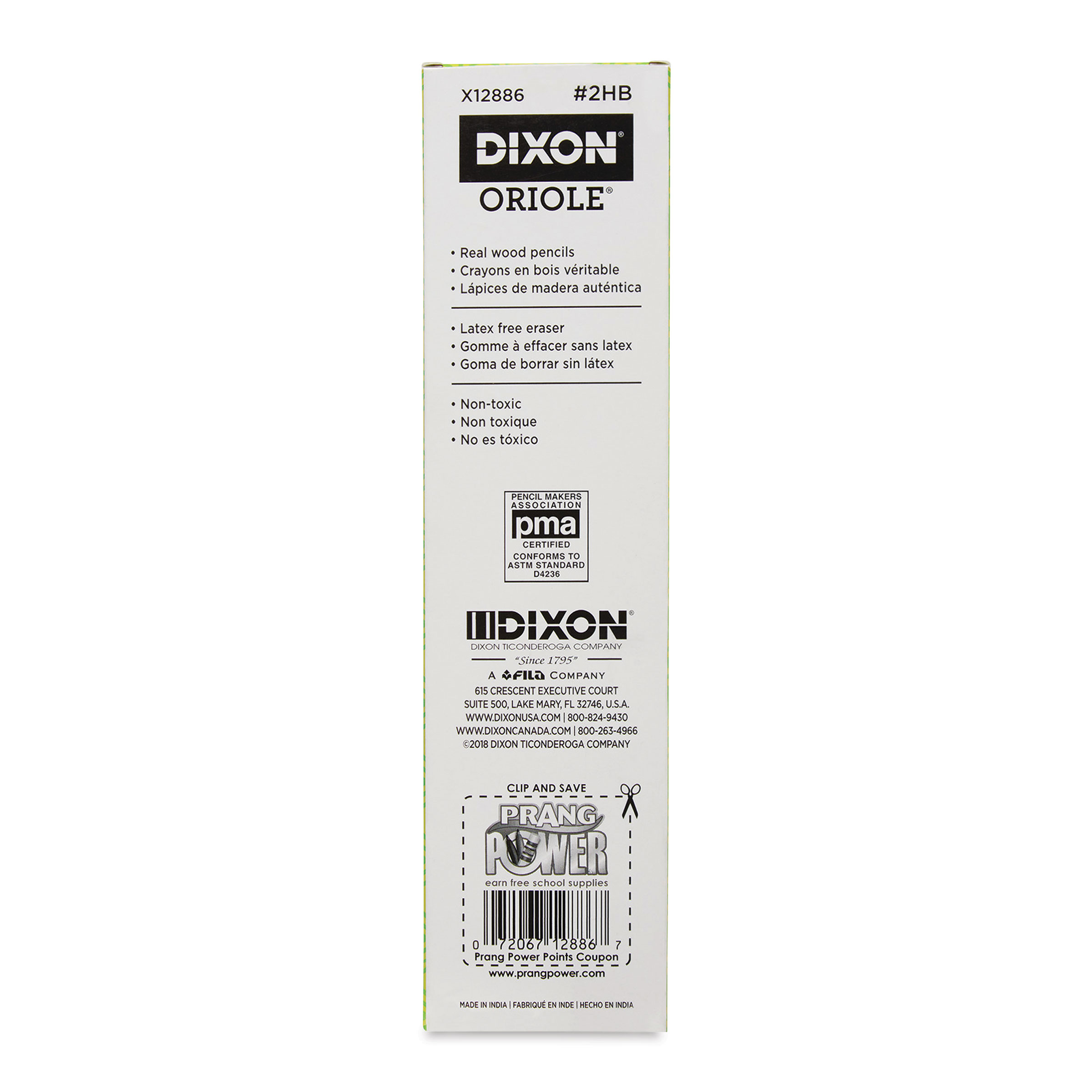 Dixon Oriole No. 2 Pencils - HB, Pkg of 12 | BLICK Art Materials