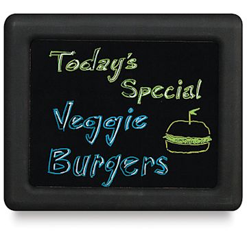 Open in modal - Pedestal Sign - 14" x 11", Black, Dry Erase Insert