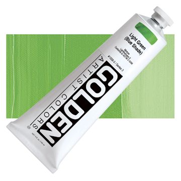 Open in modal - Golden Heavy Body Artist Acrylic - Light Green (Blue Shade) 5 oz tube and swatch