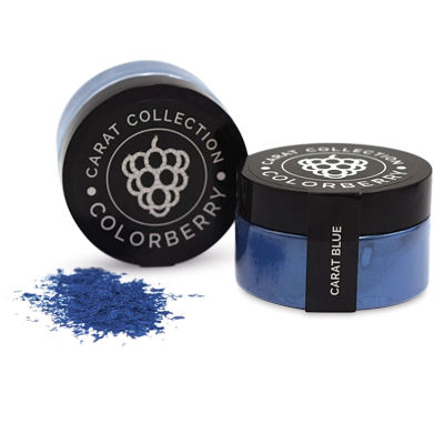 Colorberry Carat Collection Dry Resin Pigment - Blue, 50 g, Jar (Shown in and out of jar)