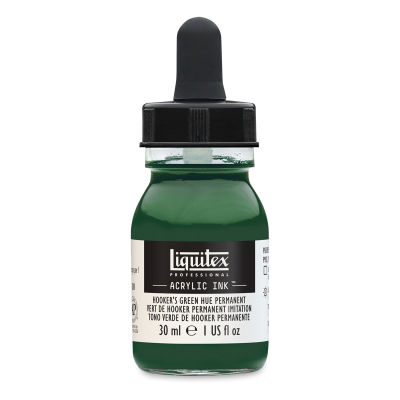 Liquitex Professional Acrylic Ink - 30 ml, Hooker's Green Hue Permanent