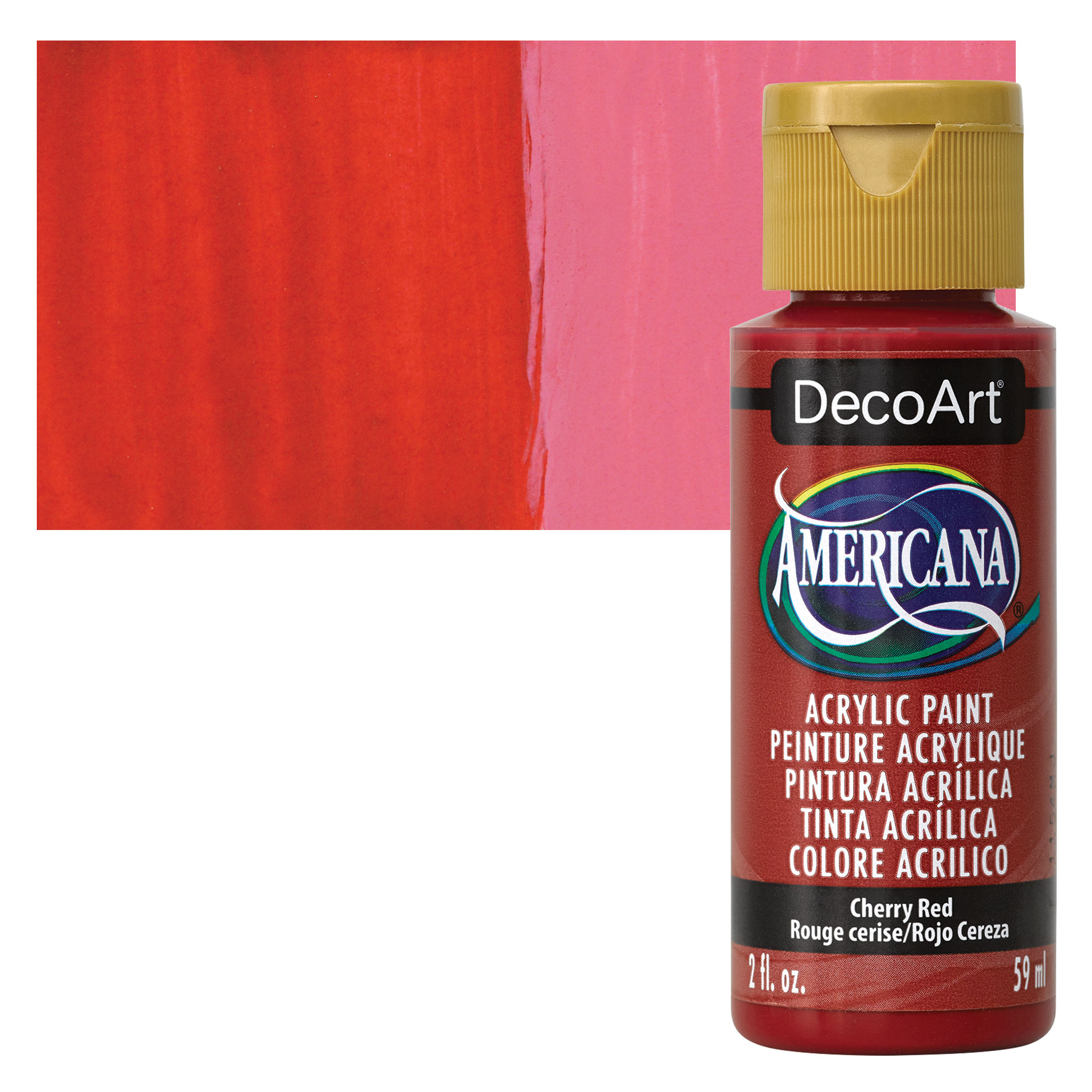 DecoArt Acrylic Paint, 59ml, Bright Red, 2 Fl Oz