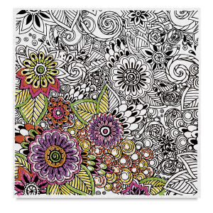 Design Works Zenbroidery - Floral, 10" x 10"