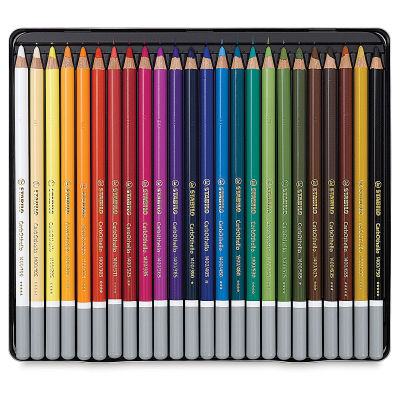 Stabilo CarbOthello Pastel Pencils - Set of 24 (open to show contents)