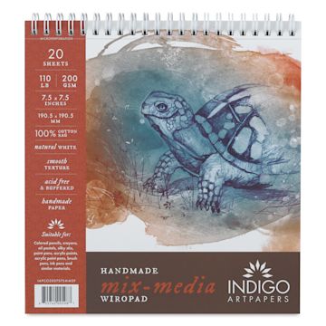 Open in modal - Indigo Artpapers Mixed Media Wiropad - 7-1/2" x 7-1/2", front cover