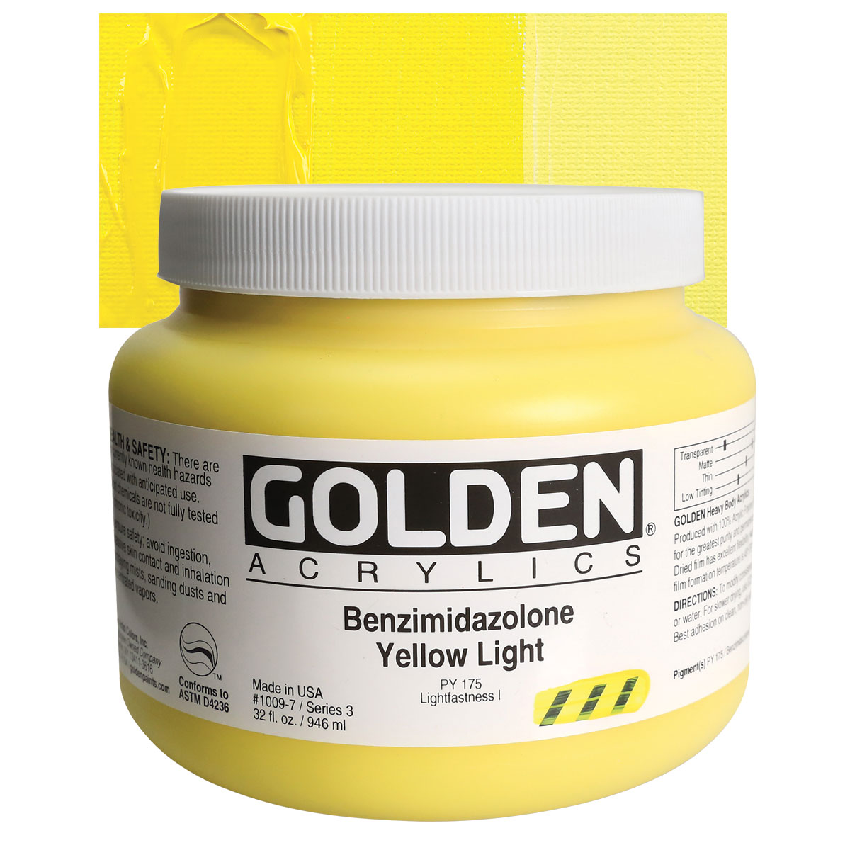 Golden Open Acrylic Benzimidazolone Yellow Light 2 oz.