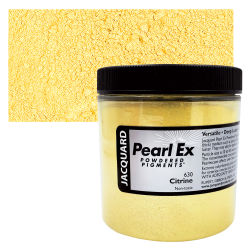 Jacquard Pearl-Ex Pigment - 4 oz, Citrine, Jar with Swatch