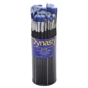 Dynasty Blue Ice Brush Canister - Flats, Set of 50