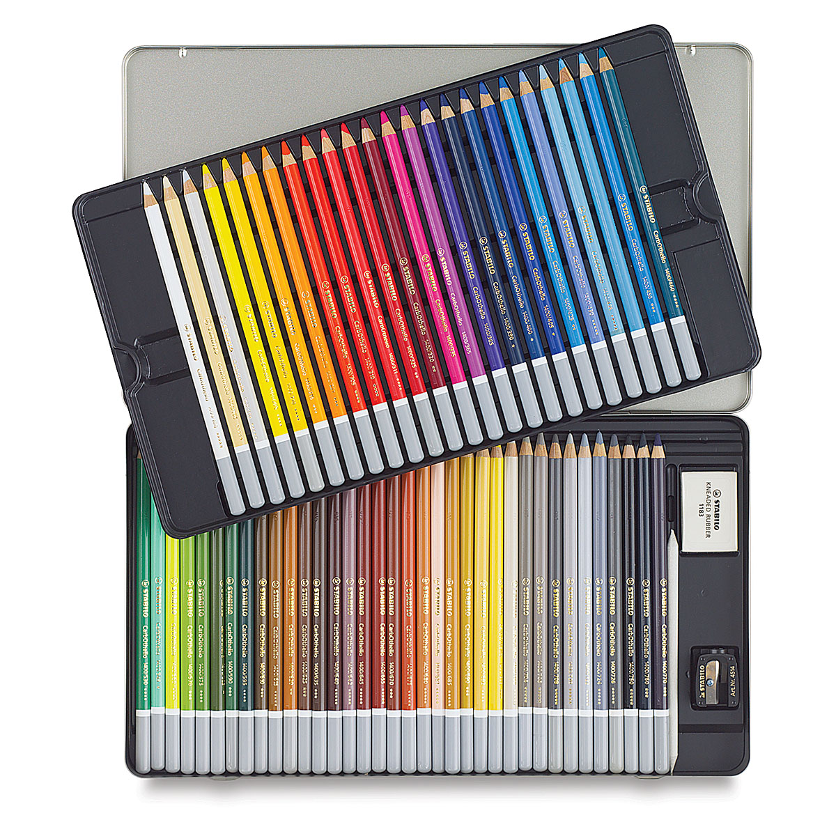 Chalk-pastel pencil STABILO CarbOthello - metal box with 12 colors