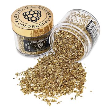 Open in modal - Colorberry Luxury Collection Resin Additive - Gold Cracks, 60 g, Jar (Shown in and out of jar)
