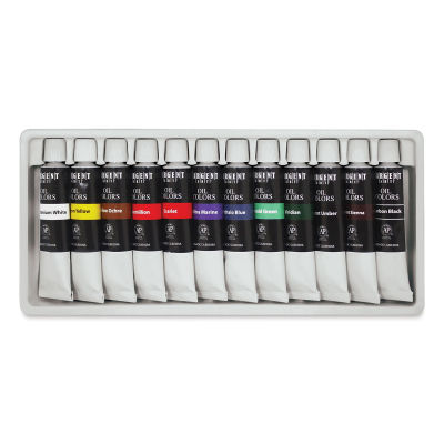 Sargent Art Oil Paint Set - Components of 12 pc Set shown in open tray