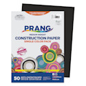 Prang Medium Weight Construction Paper - Black, 9" x 12", Pkg of 50 Sheets