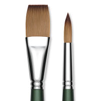 Brown Synthetic Flat & Round Brushes by Artist's Loft® Necessities™