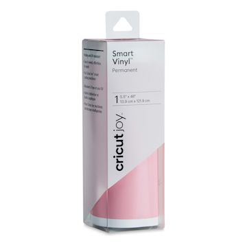 Open in modal - Cricut Joy Permanent Smart Vinyl - Light Pink, 5-1/2" x 48", Roll (In packaging)