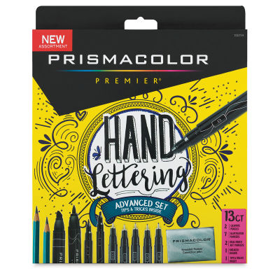 Prismacolor Hand Lettering Set - Front of package of 13-Piece Advanced Set 