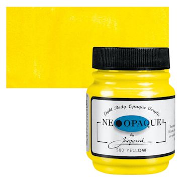 Open in modal - Jacquard Neopaque Acrylic - Yellow, 2.25 oz jar and swatch