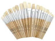 Richeson White Bristle Brush Assortment of 24