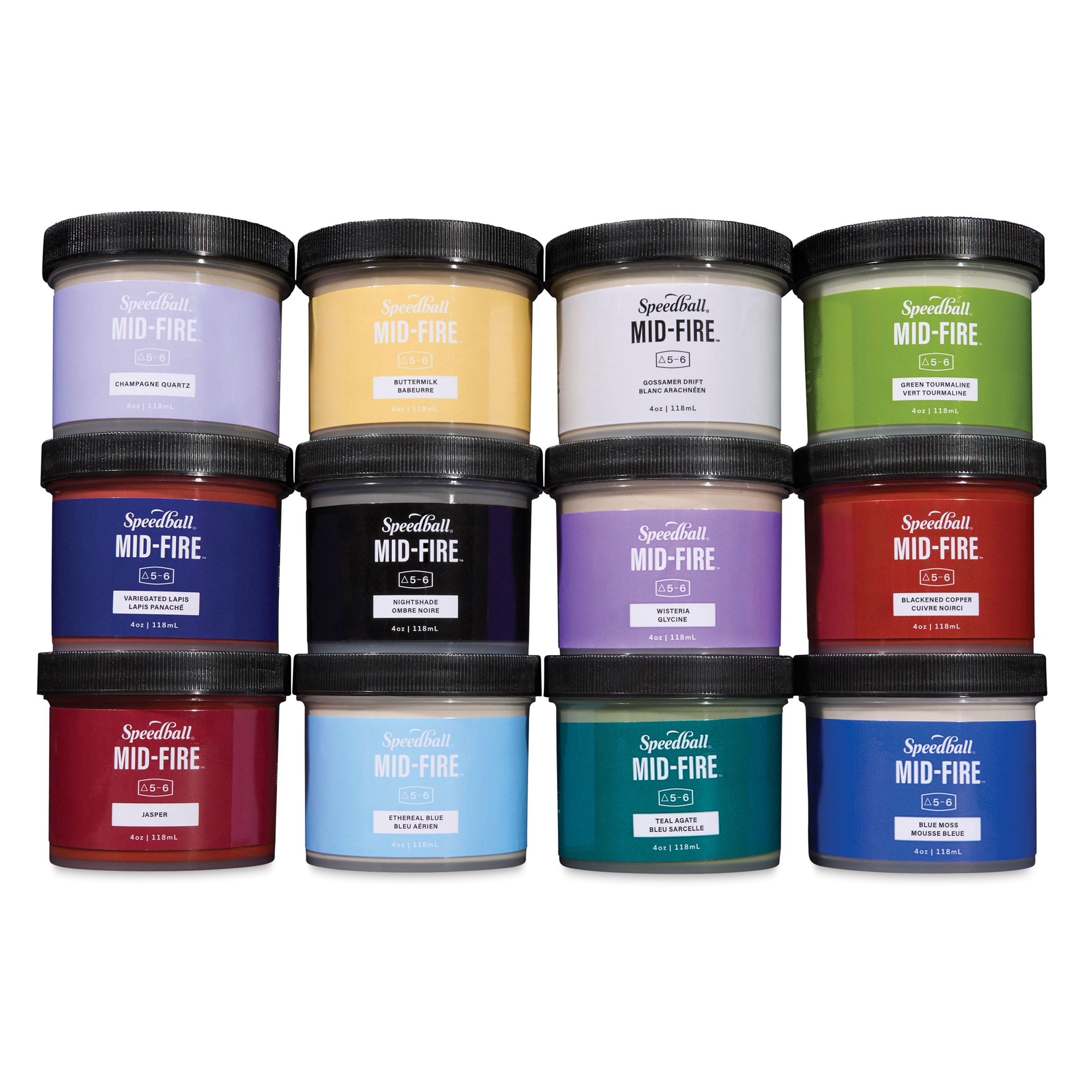 Speedball Mid-Fire Glaze - Sampler Pack, 4 oz, Set of 12 | BLICK