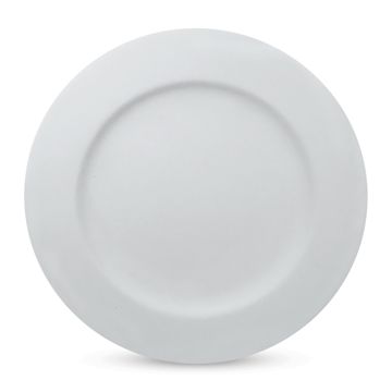 Open in modal - Mayco Earthenware Bisque Plates - Front view of Rimmed Salad Plate