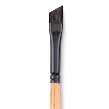 Open in modal - Princeton Catalyst Polytip Brush - Angle Shader, Size 1/4", Short Handle close up